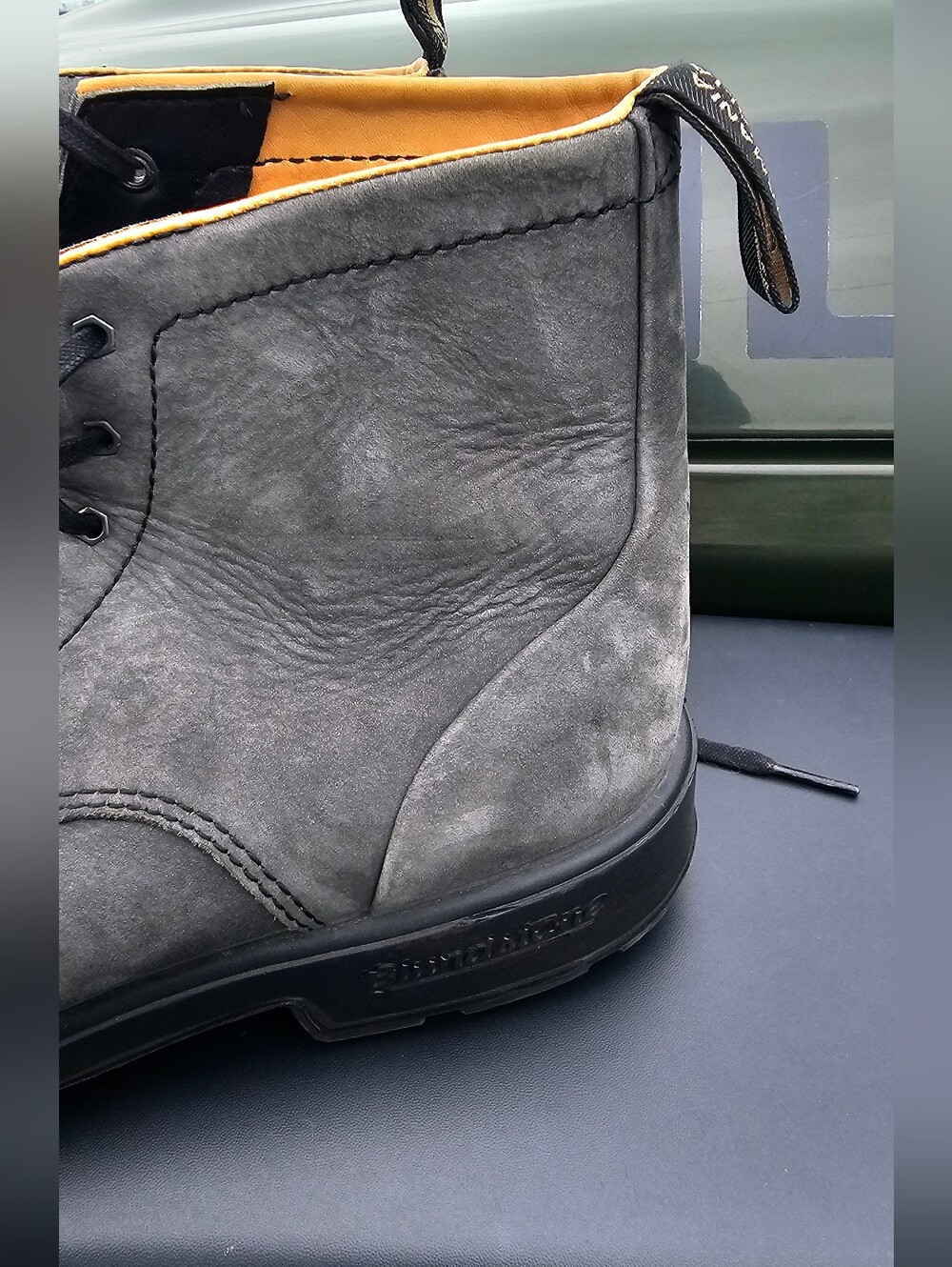 Like New Blundstone 2530 Originals Lace Up Tall Boots Steel Grey Suede - Picture 4 of 6
